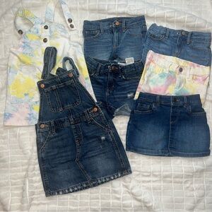 ☀️3T Bundle- 7 items denim shorts, dresses, skort☀️